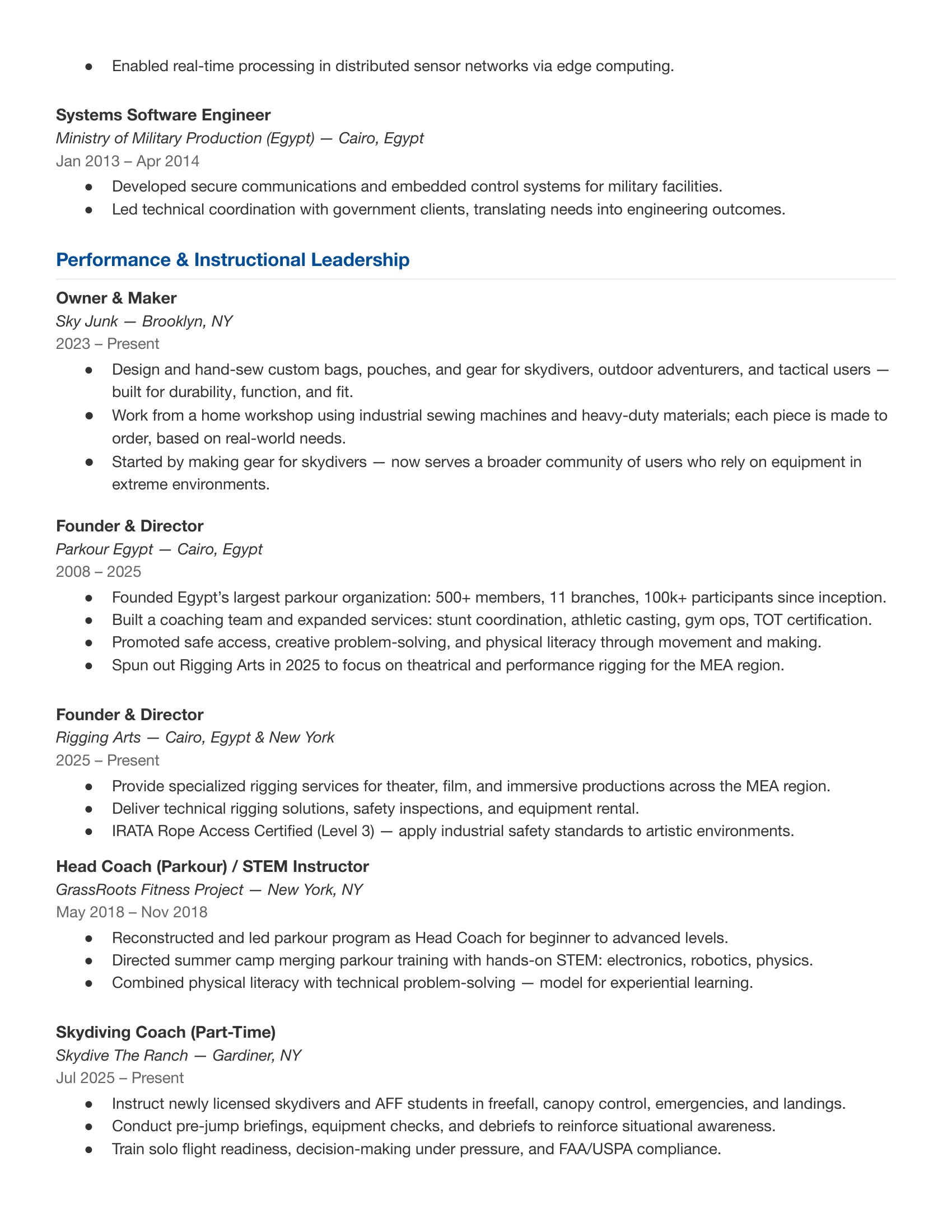 Resume Page 3